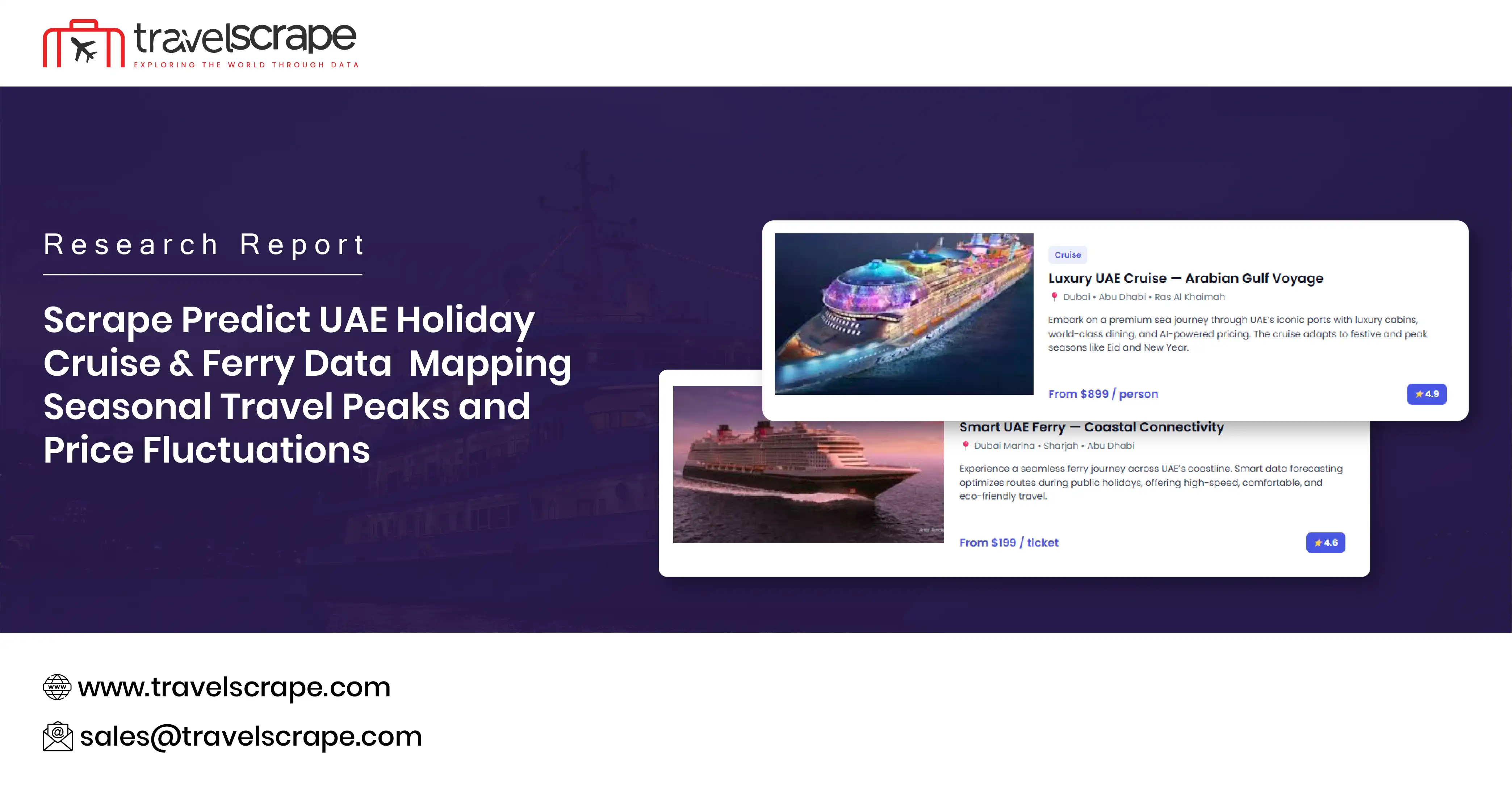 Scrape Predict UAE Holiday Cruise & Ferry Data Mapping Seasonal Travel Peaks and Price Fluctuations